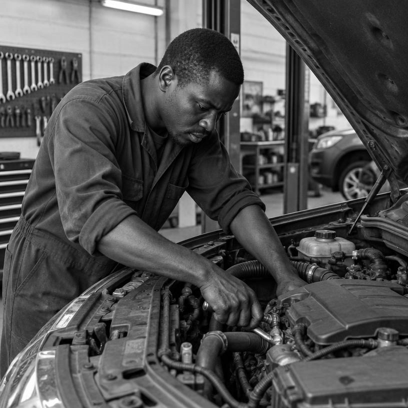 On-site car diagnosis and servicing.